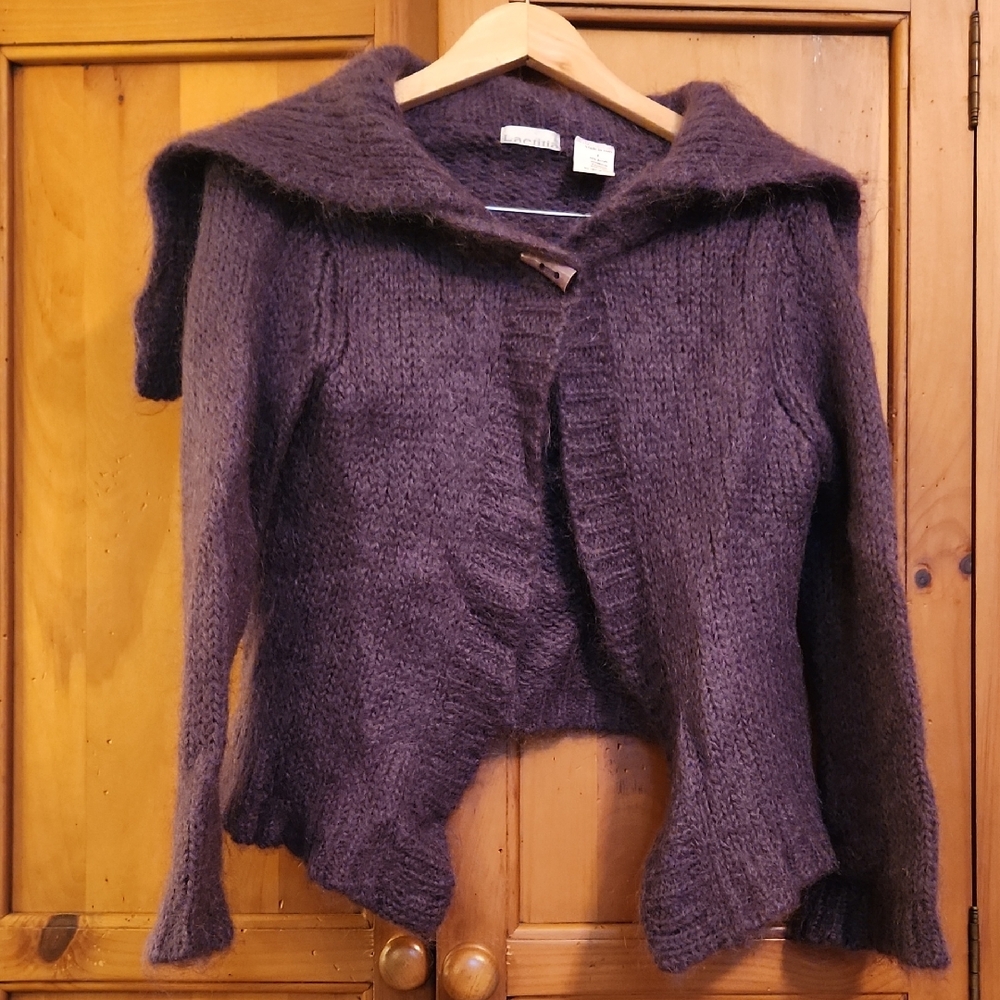 Elegant Women's Purple Cardigan